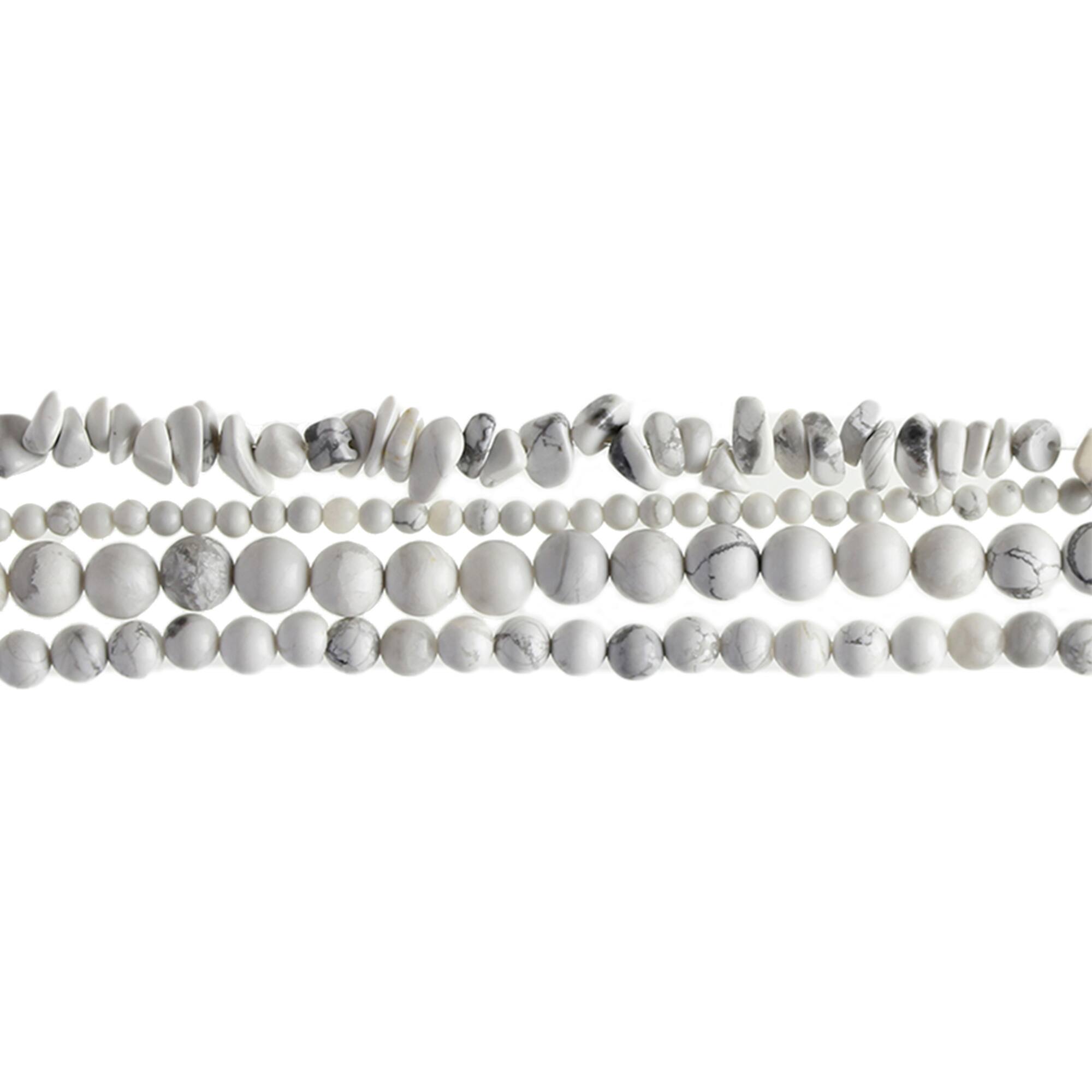White Howlite Beads Value Pack by Bead Landing™